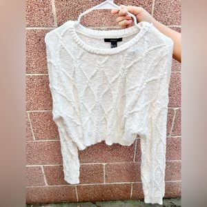 White crop sweater top